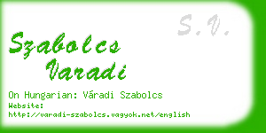 szabolcs varadi business card