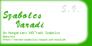 szabolcs varadi business card